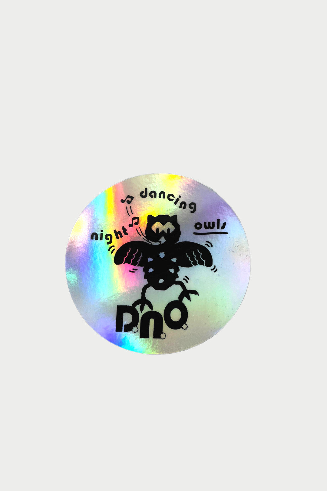 Dancing Night Owls Holographic Sticker