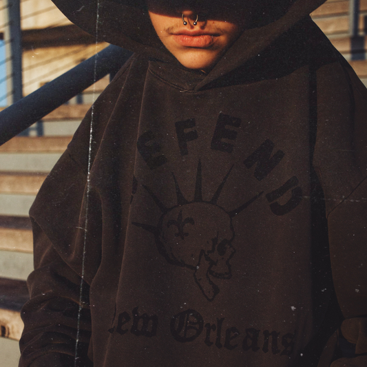 Defend Hoodie – Washed Black