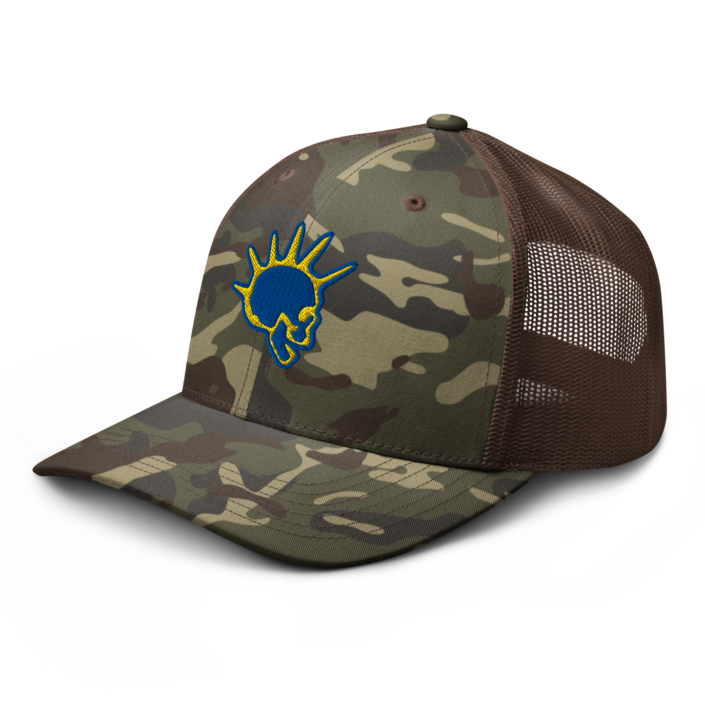 Blue Skull Trucker Hat