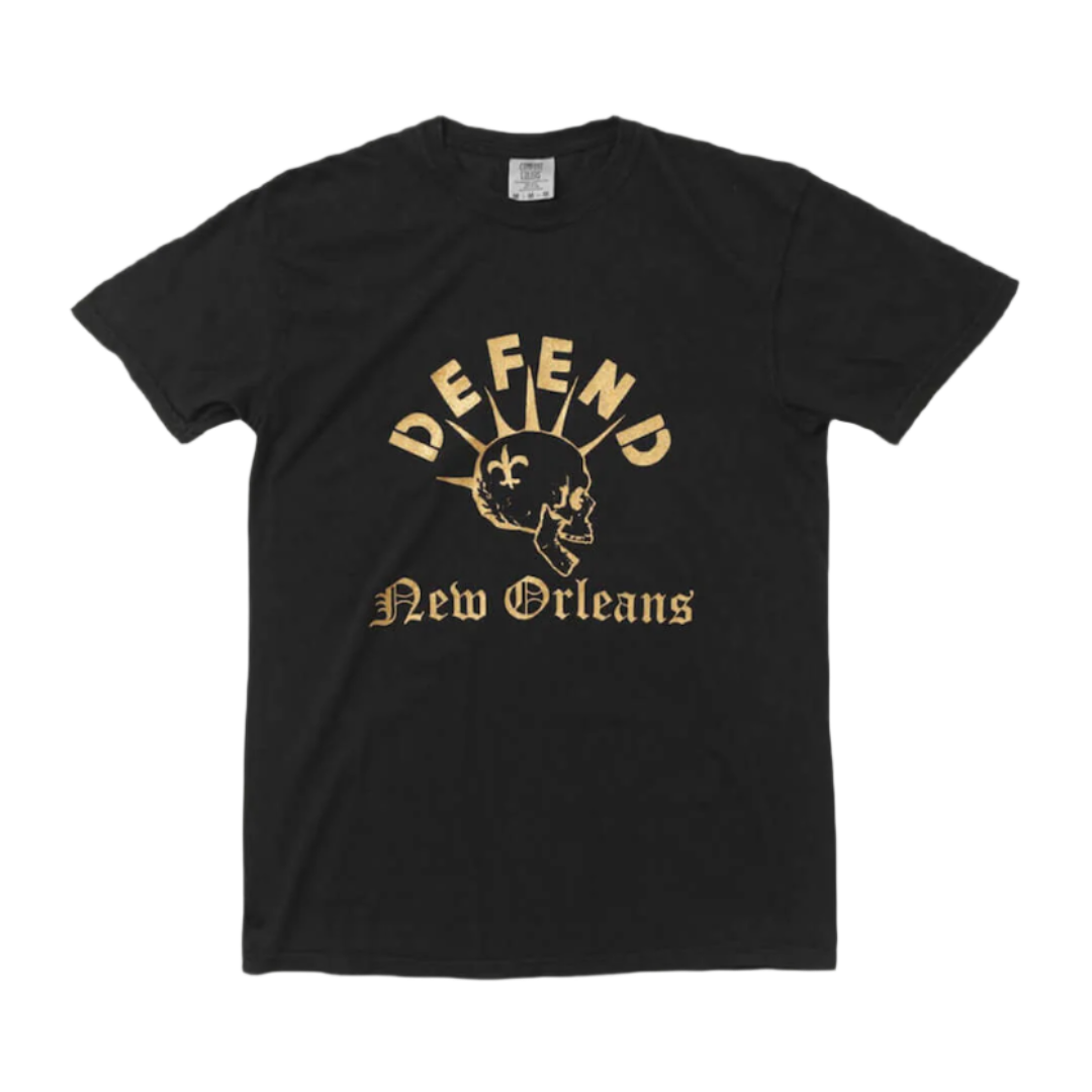 Defend New Orleans T-Shirt – Black + Gold