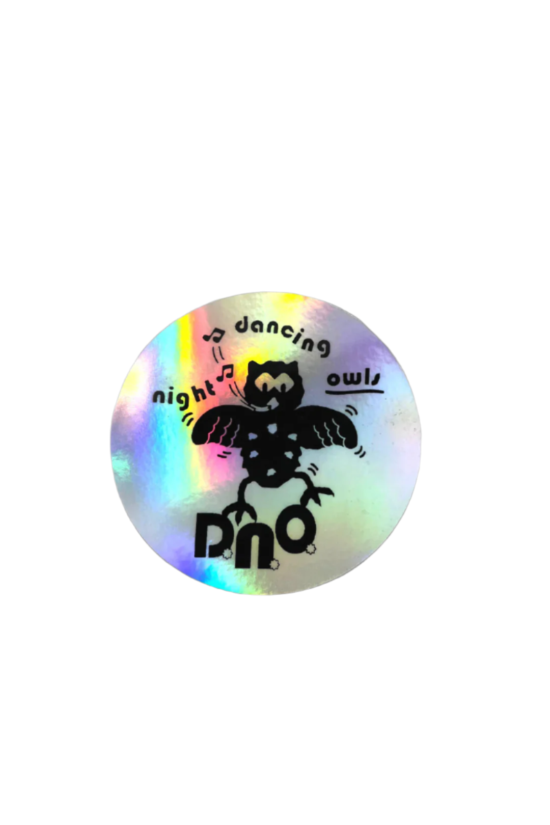 Dancing Night Owls Holographic Sticker