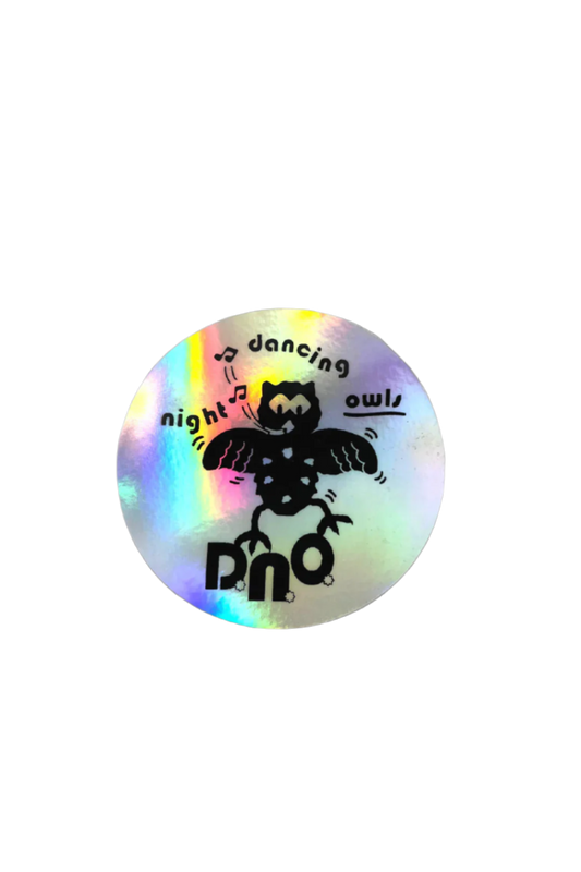 Dancing Night Owls Holographic Sticker