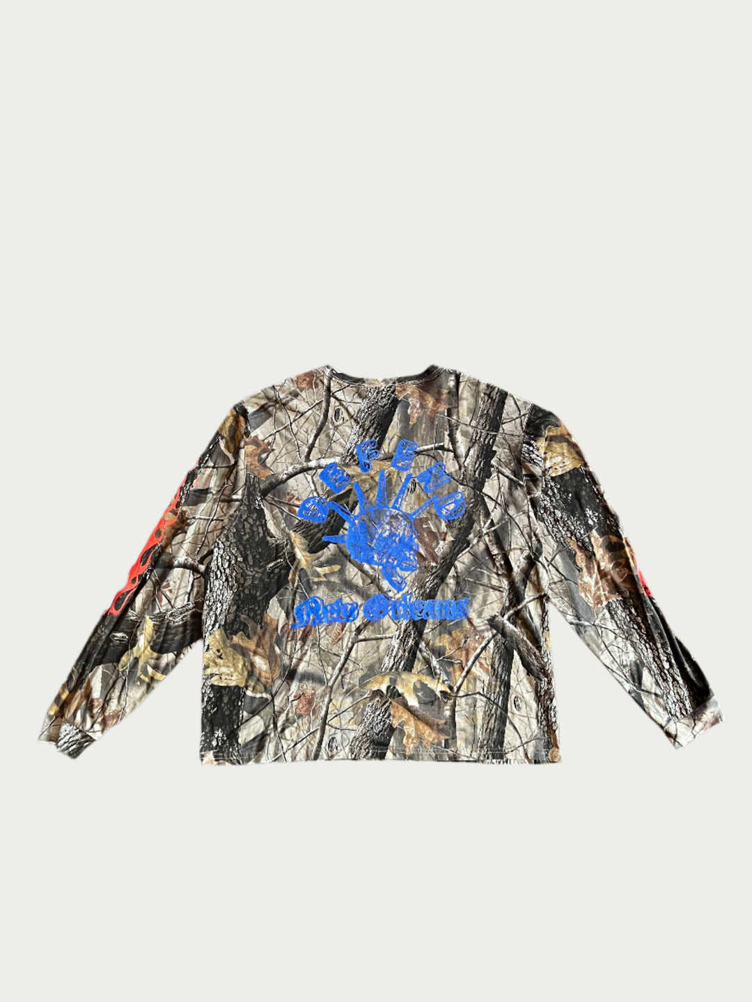 Vintage Flames Camo Long Sleeve