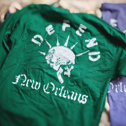 Embroidered Skull – Vintage Green Longsleeve