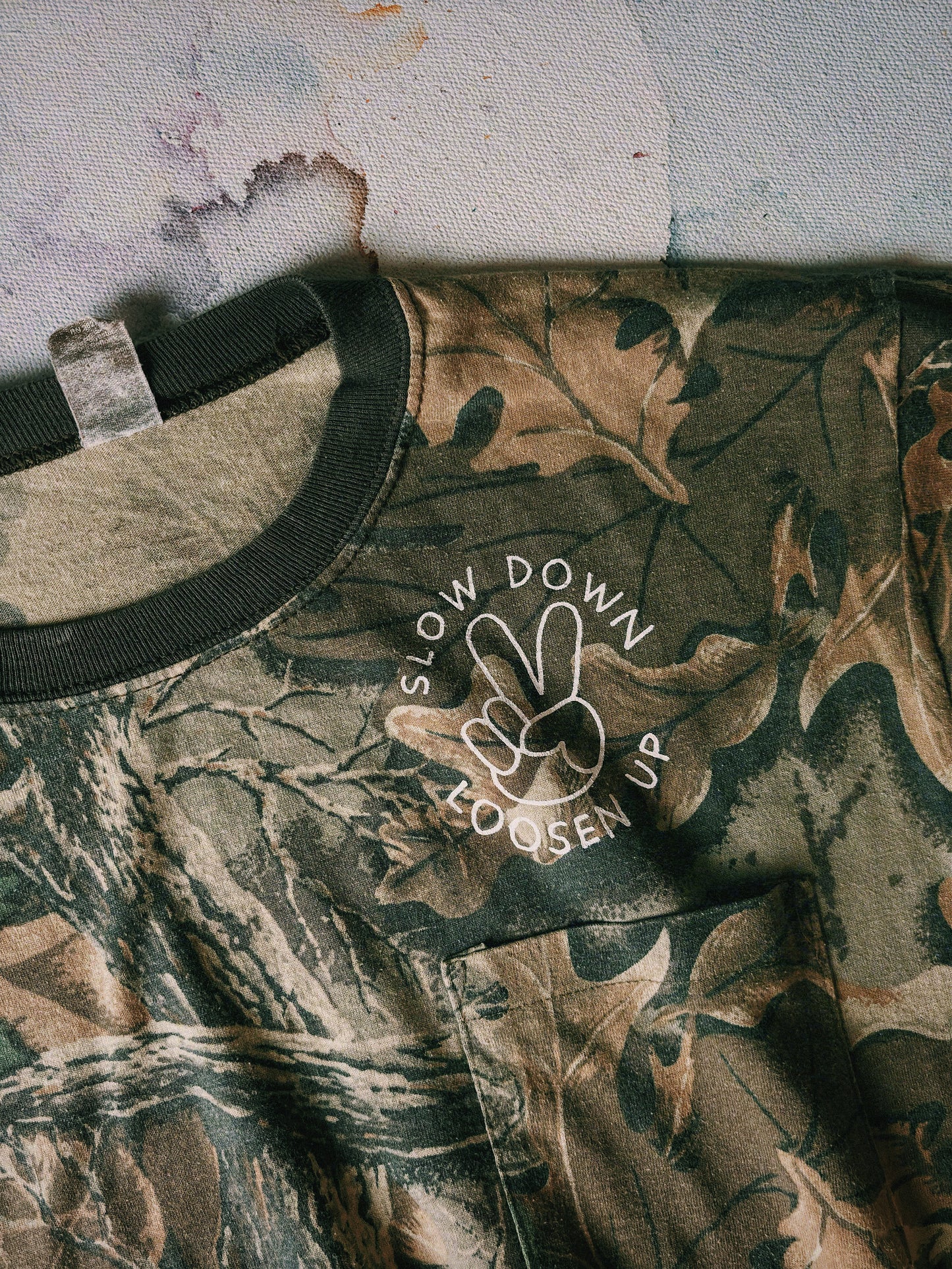Vintage Advantage Camo Slow Down Loosen Up