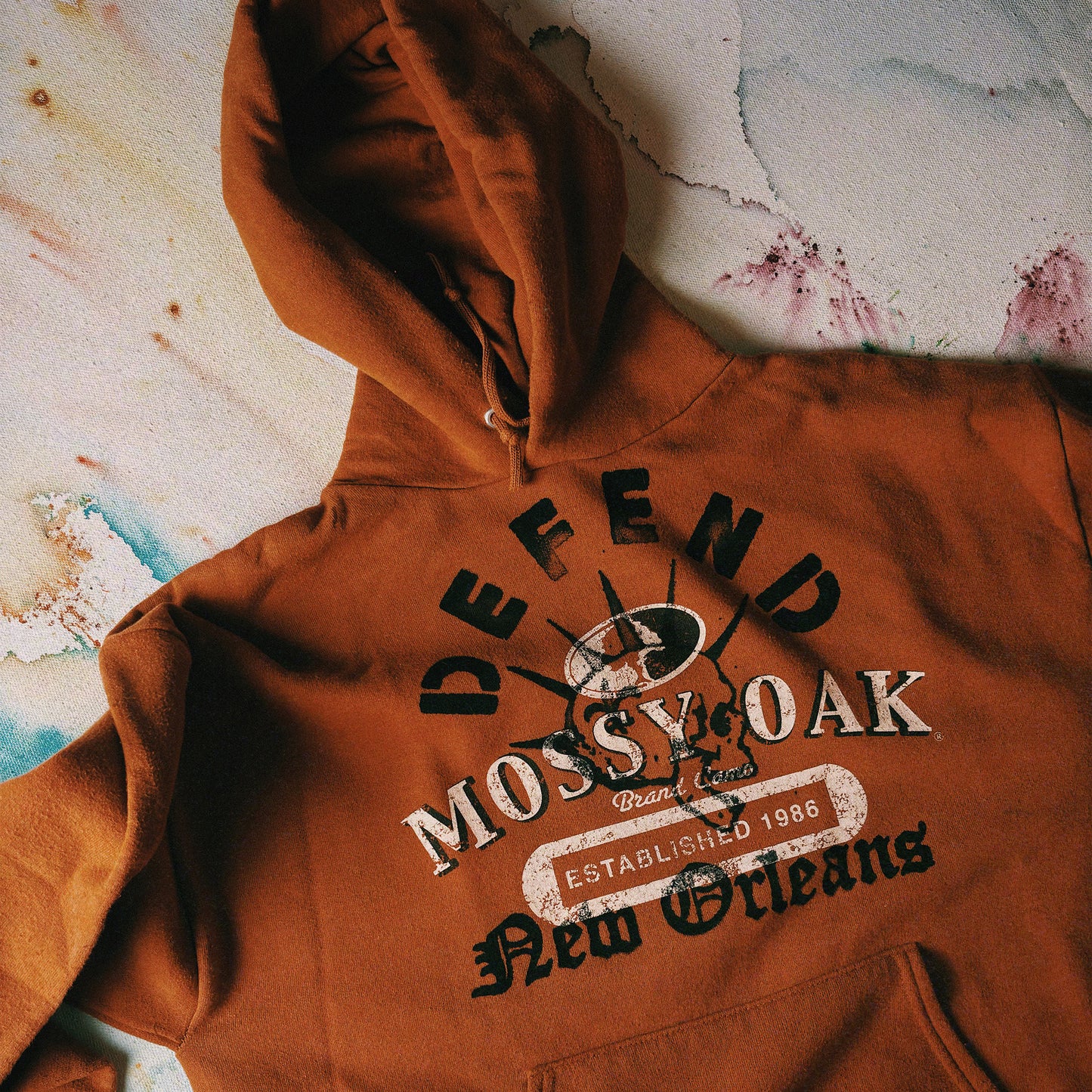 Vintage Defend Mossy Oak Hoodie