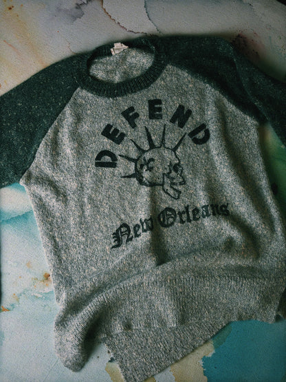 Defend Vintage 2-Tone Raglan Sweater