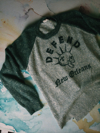 Defend Vintage 2-Tone Raglan Sweater