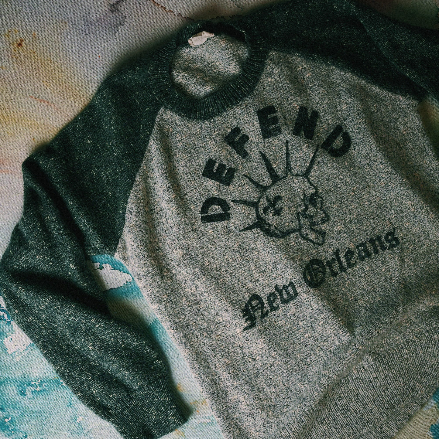 Defend Vintage 2-Tone Raglan Sweater