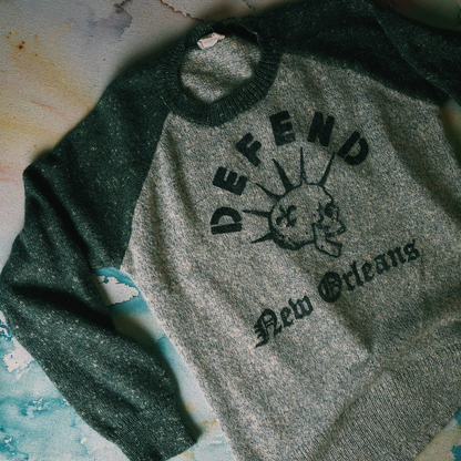 Defend Vintage 2-Tone Raglan Sweater
