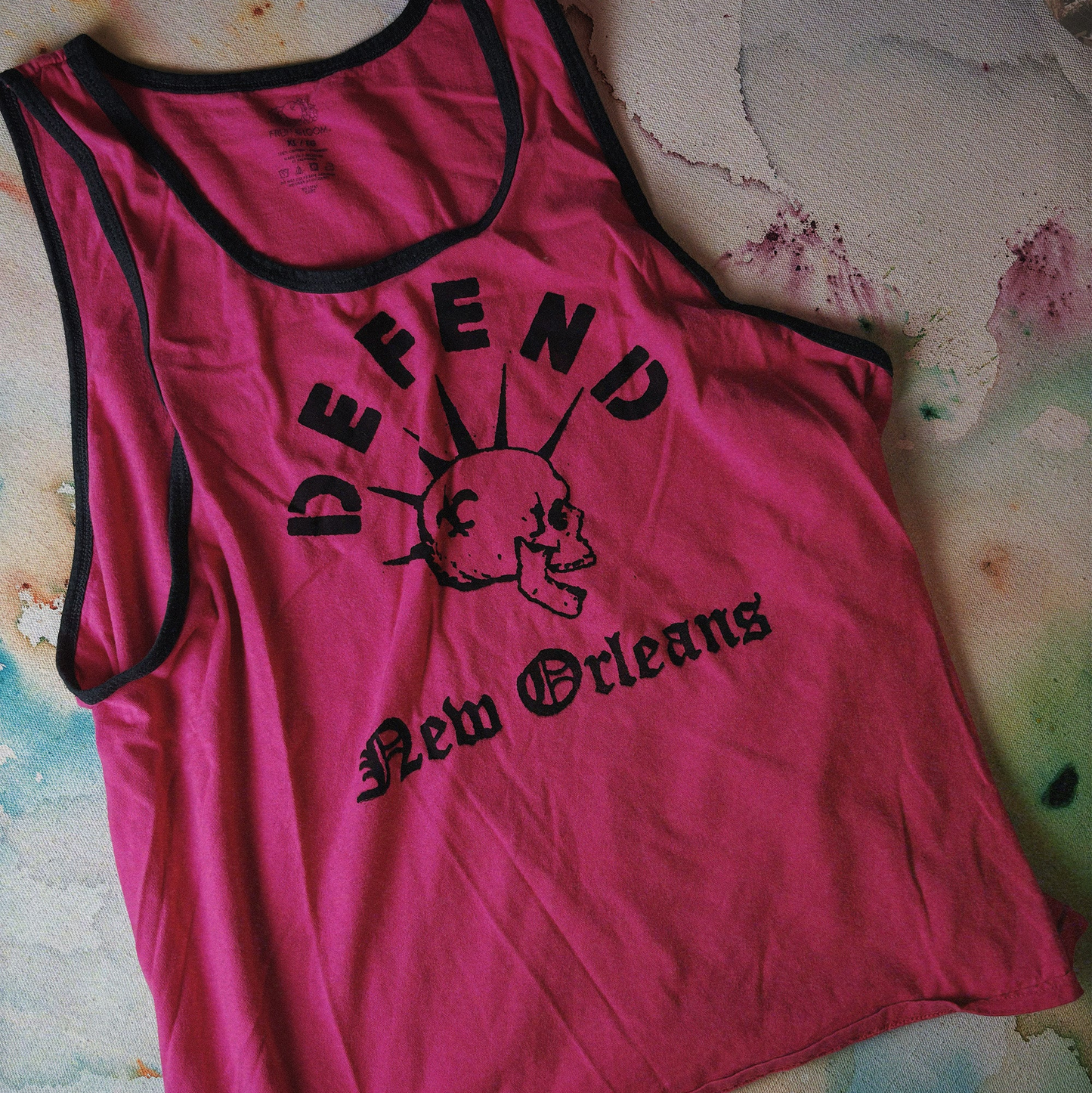 Defend Vintage Pink and Black Tank