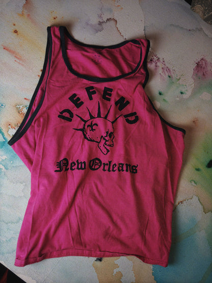 Defend Vintage Pink and Black Tank