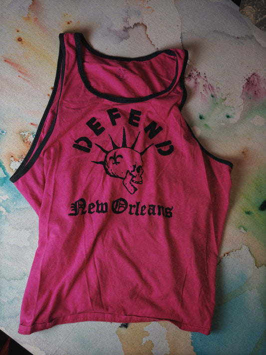 Defend Vintage Pink and Black Tank