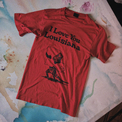 Vintage I Love You La. Wagon Wheel