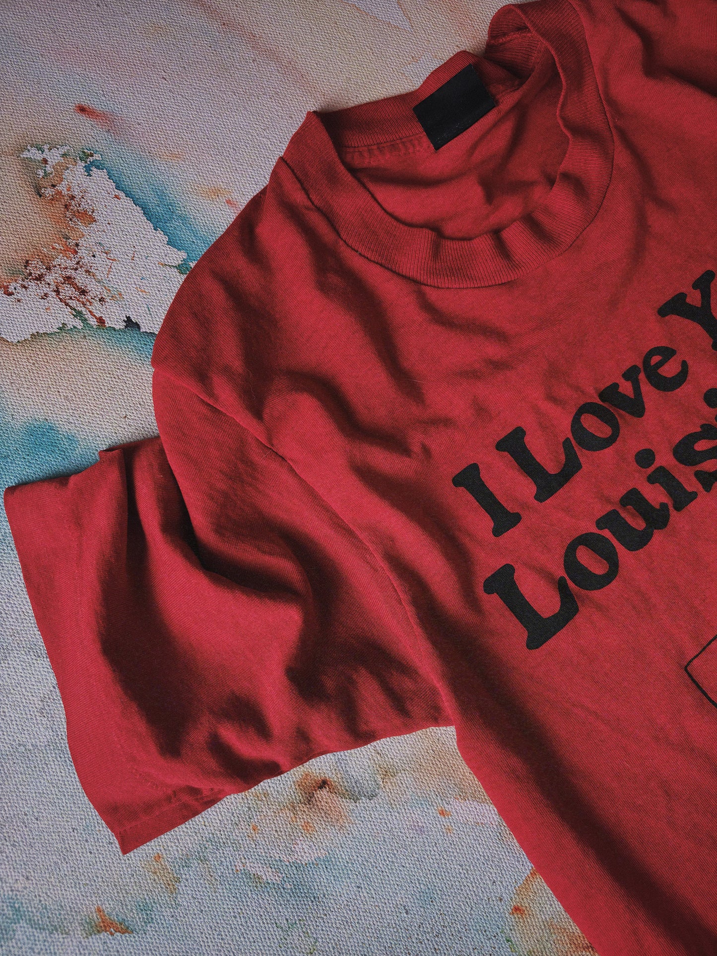 Vintage I Love You La. Wagon Wheel