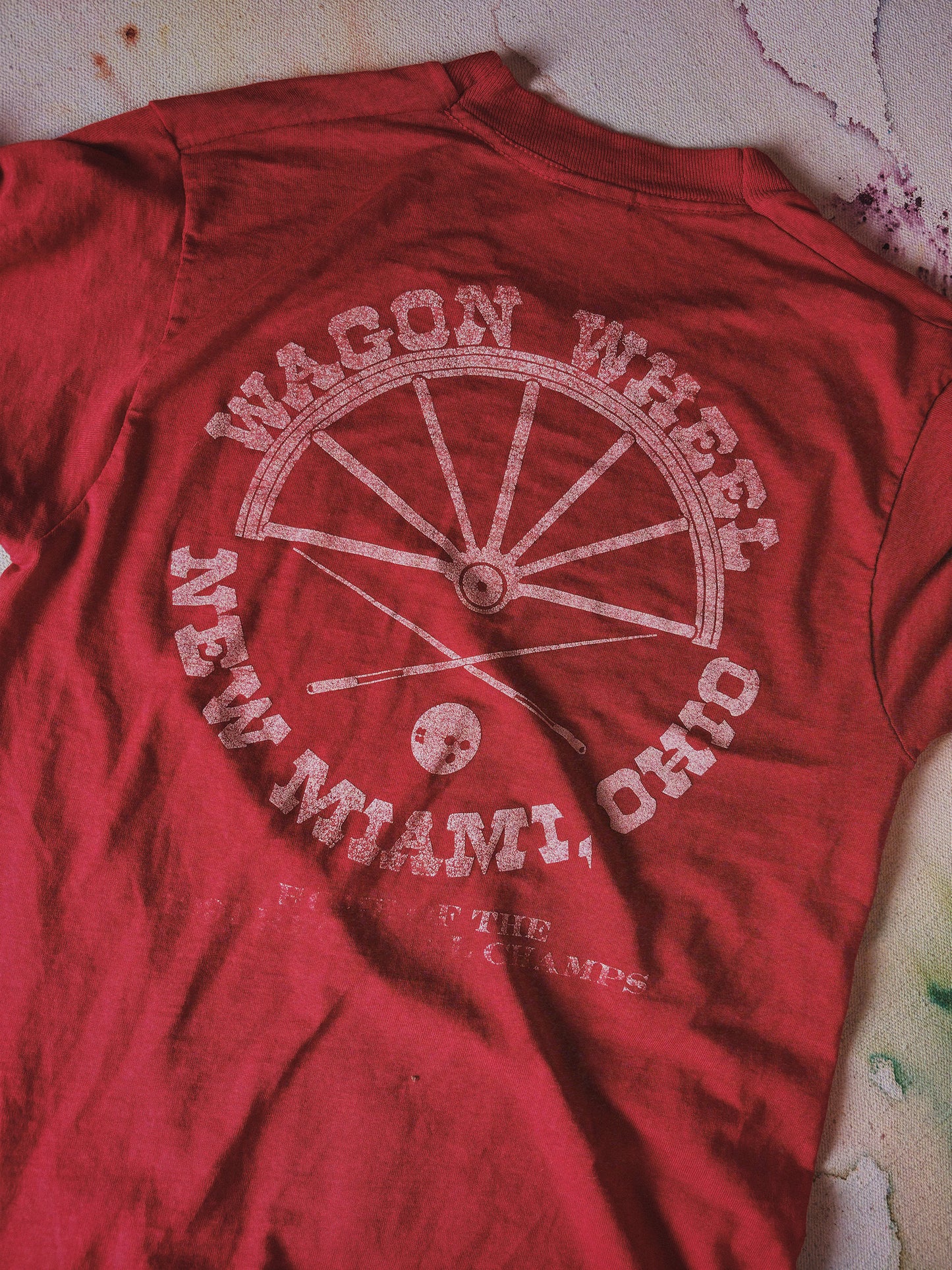 Vintage I Love You La. Wagon Wheel