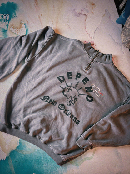 Defend Vintage Gold's Gym Quarter-Zip Sweatshirt