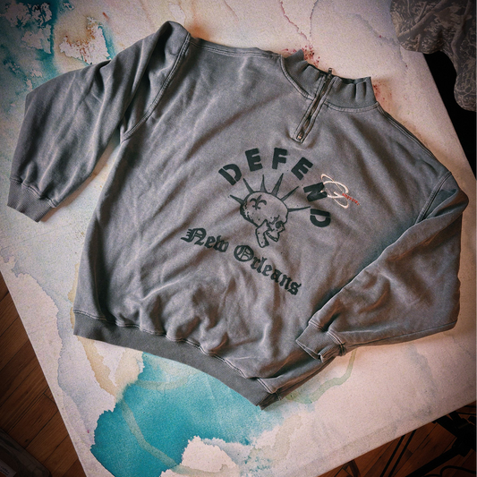 Defend Vintage Gold's Gym Quarter-Zip Sweatshirt