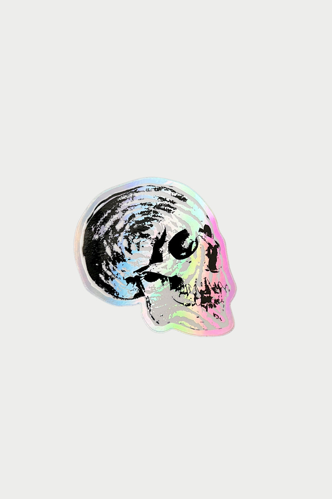 Spiral Skull Holographic Sticker