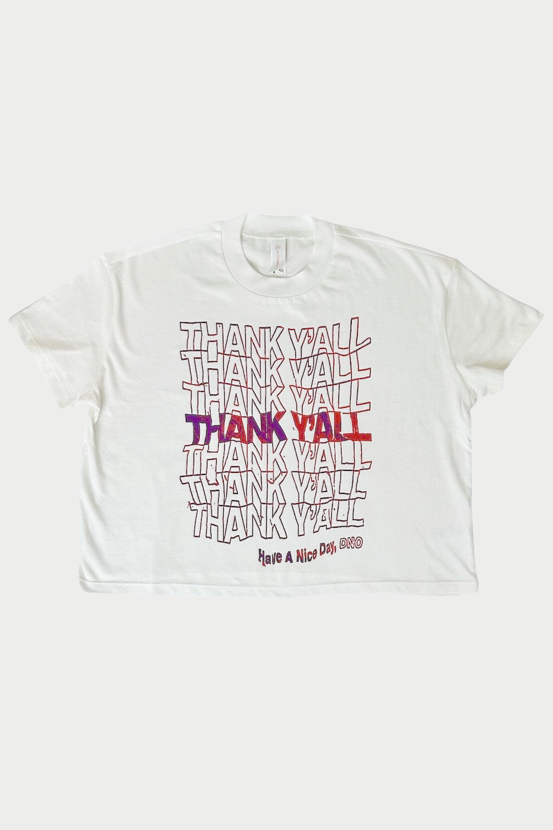 Thank Y'all Crop Top#color_white-red