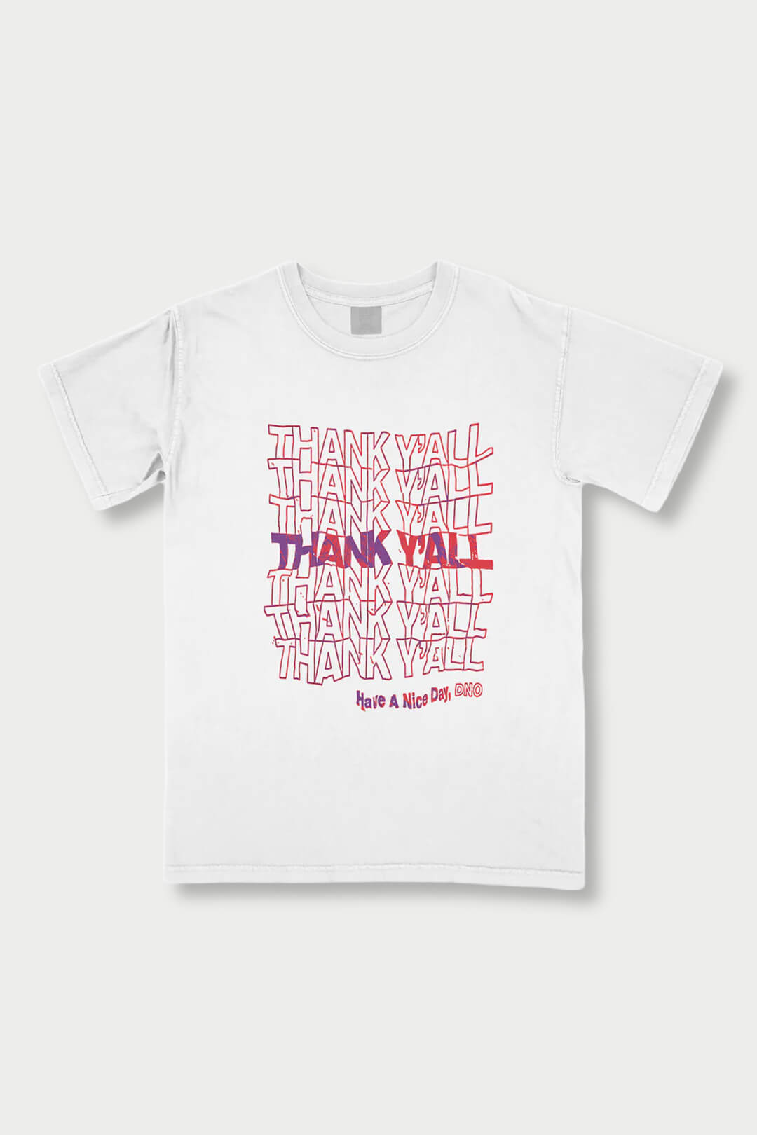 Thank Y'all T-Shirt - Shirt - DNO#color_white-red