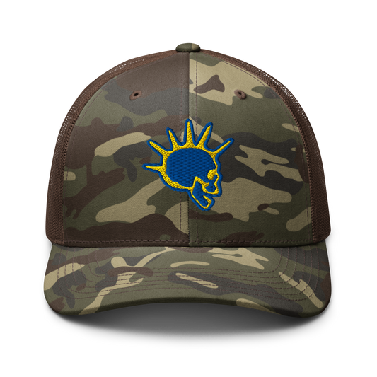 Blue Skull Trucker Hat