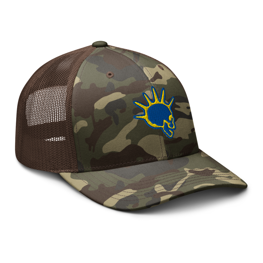Blue DNO Skull Trucker Hat