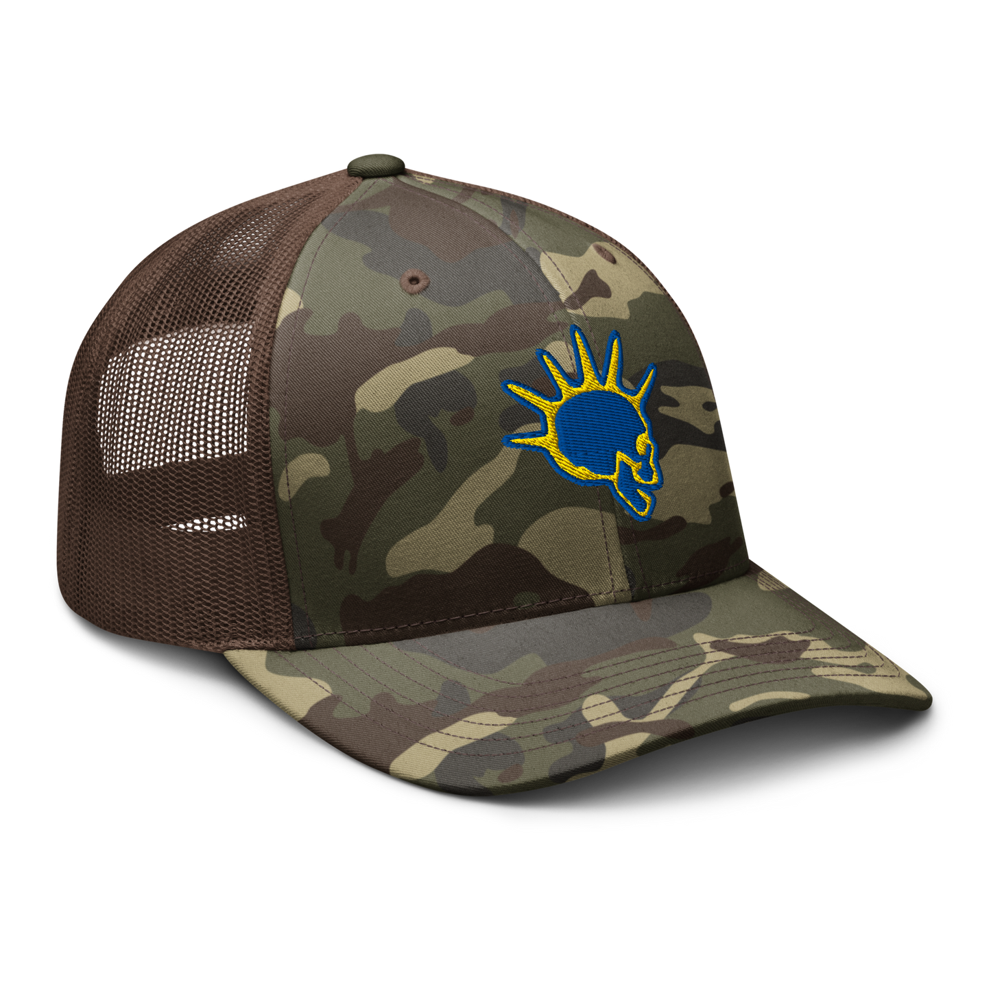 Blue Skull Trucker Hat