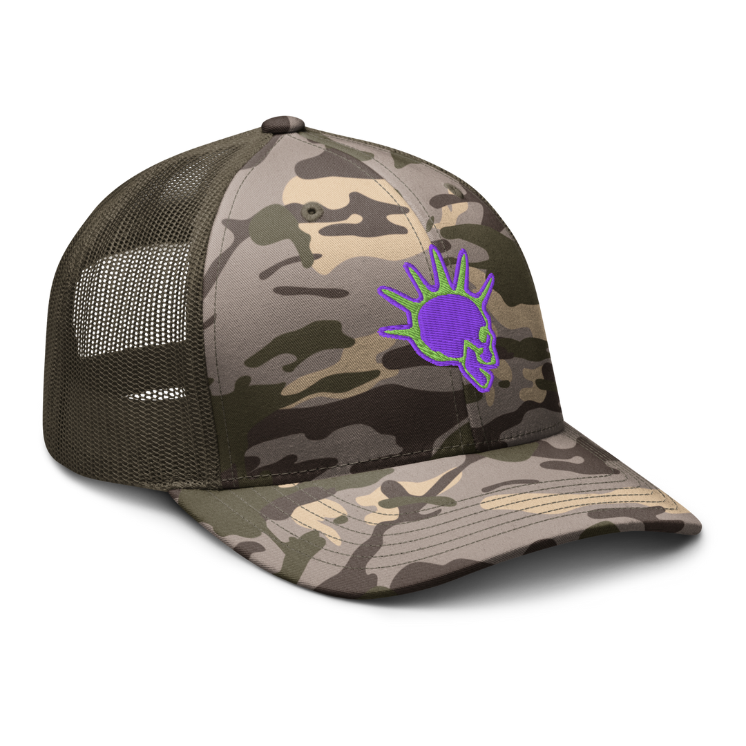 Purple DNO Skull Trucker Hat