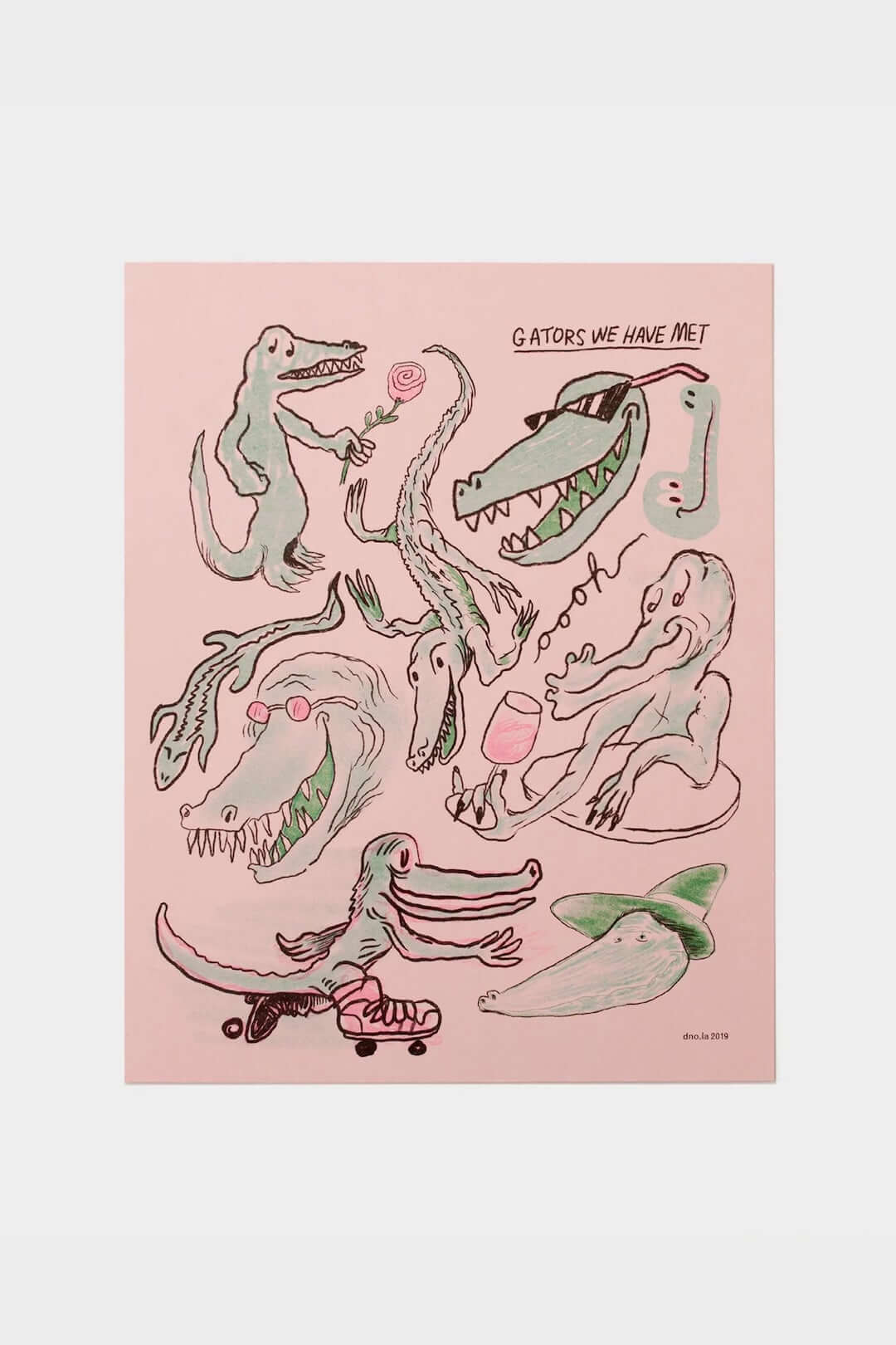 Gators We Have Met Print - Prints - DNO#color_pink