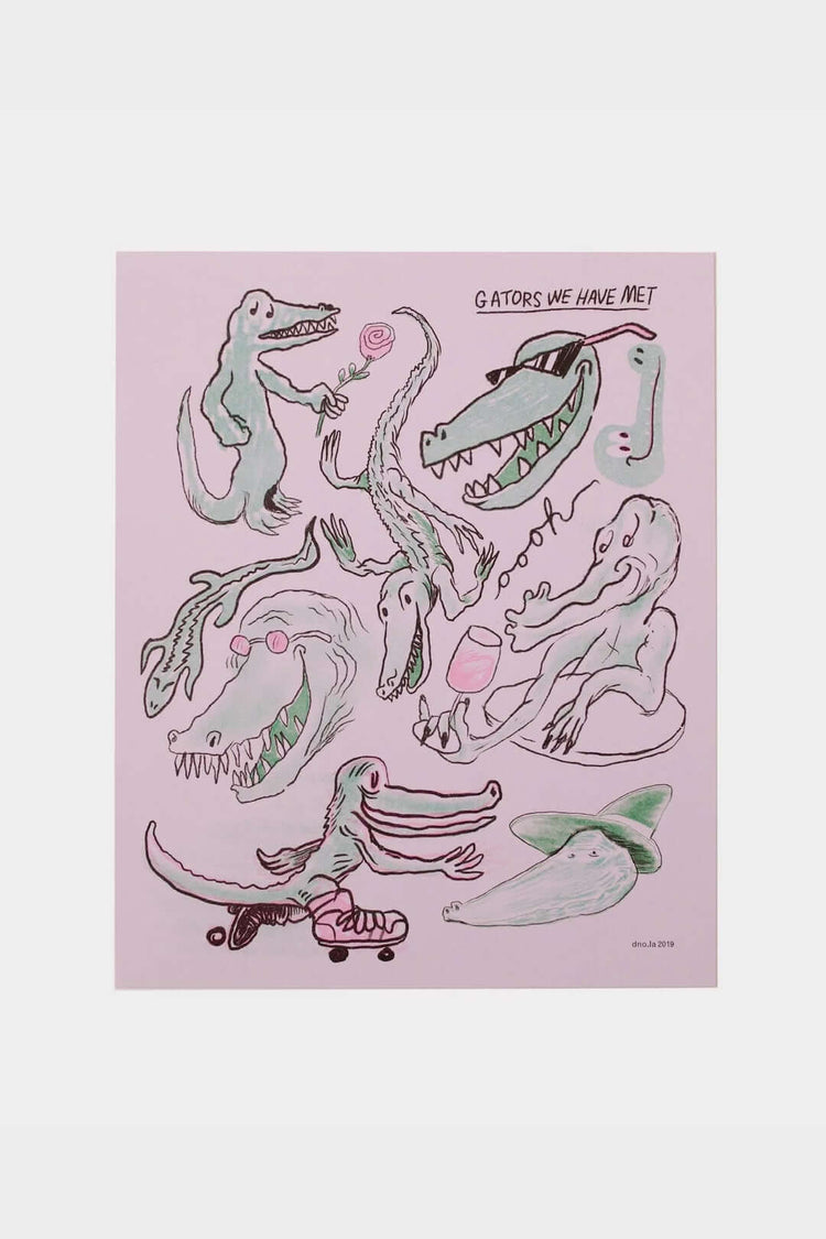 Gators We Have Met Print - Prints - DNO#color_orchid