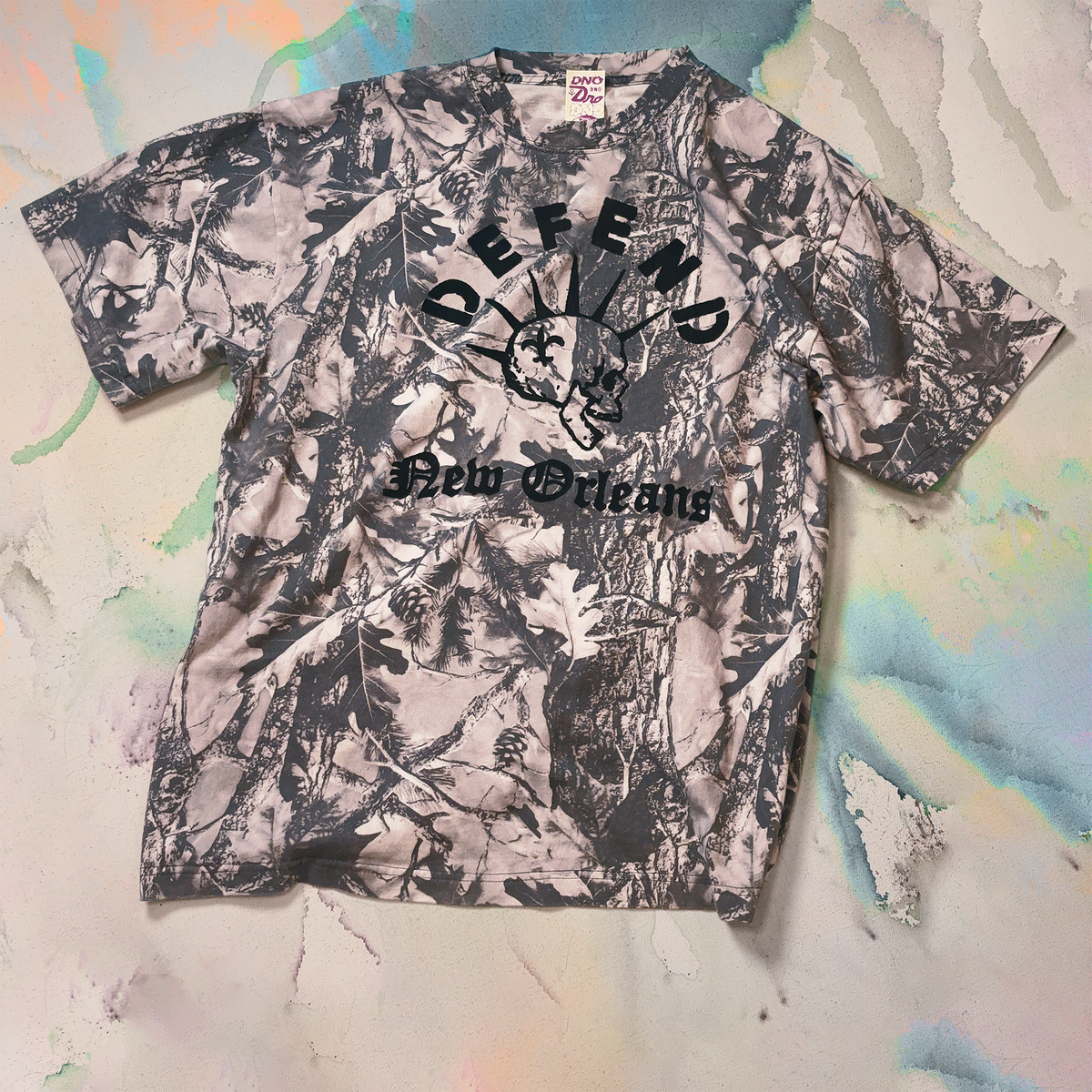 Defend T-Shirt – Vintage Grey Camo