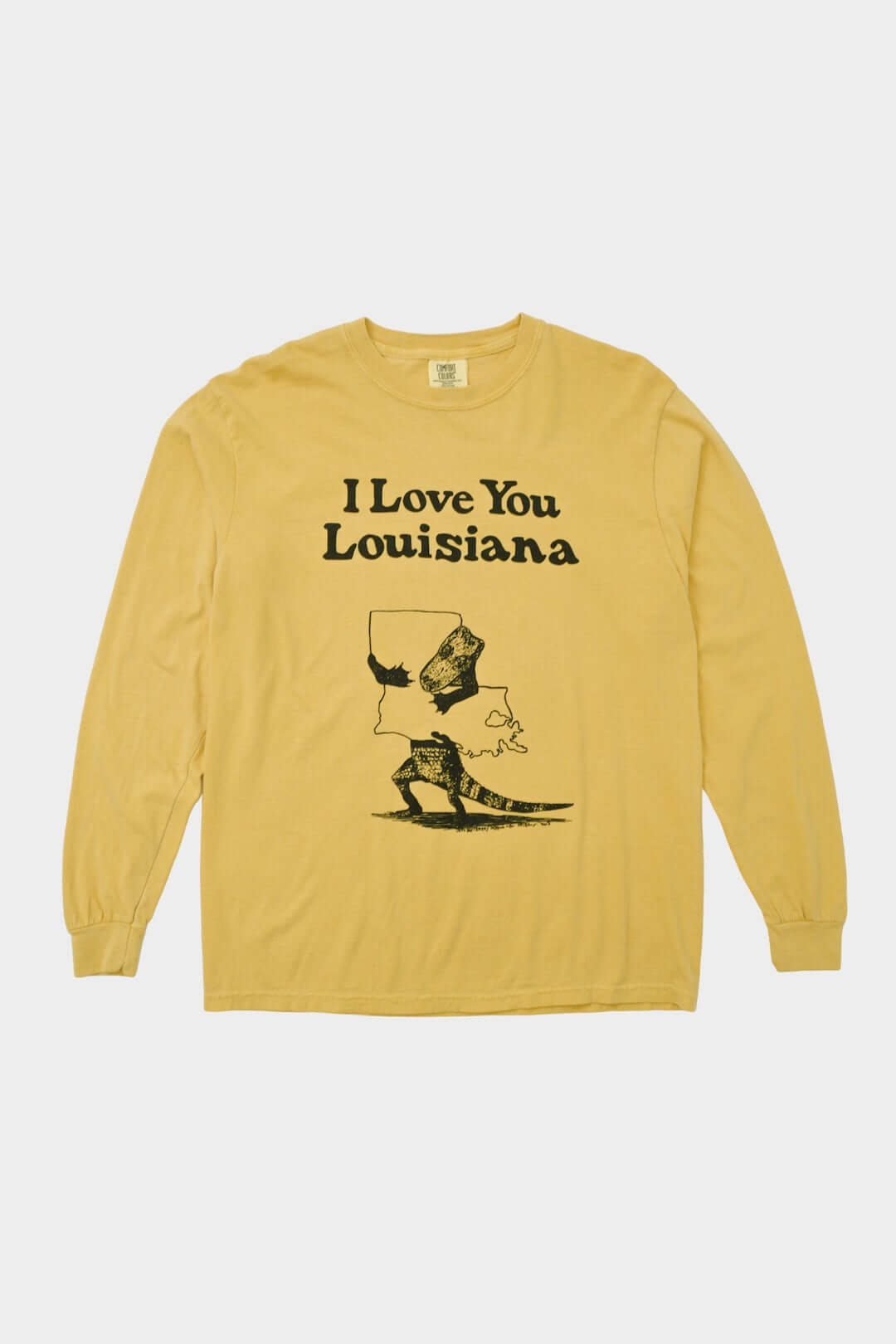 I Love You Louisiana Long Sleeve - Shirt - DNO#color_mustard