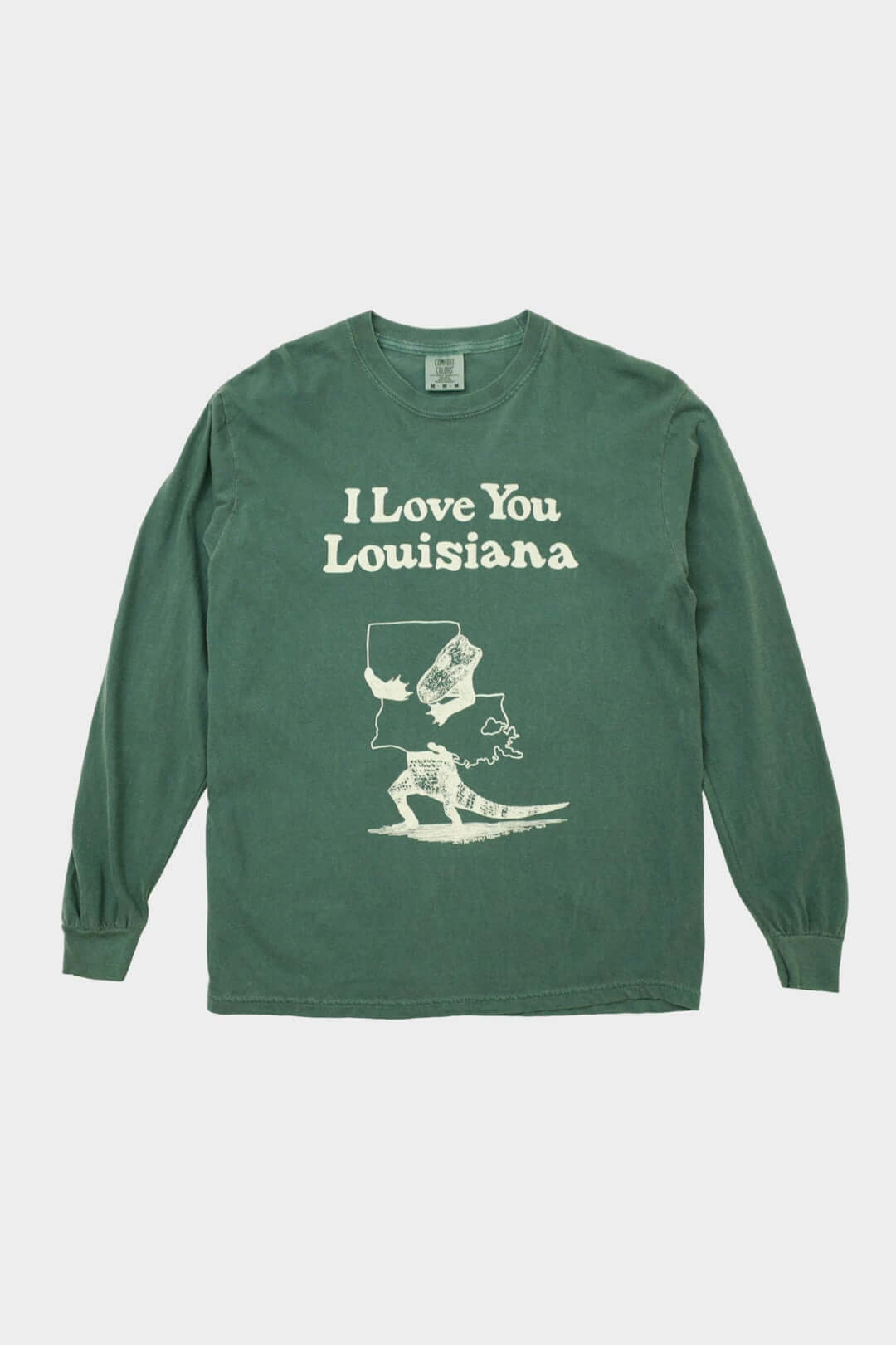 I Love You Louisiana Long Sleeve - Shirt - DNO#color_willow