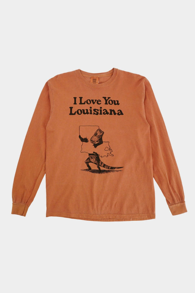 I Love You Louisiana Long Sleeve - Shirt - DNO#color_yam