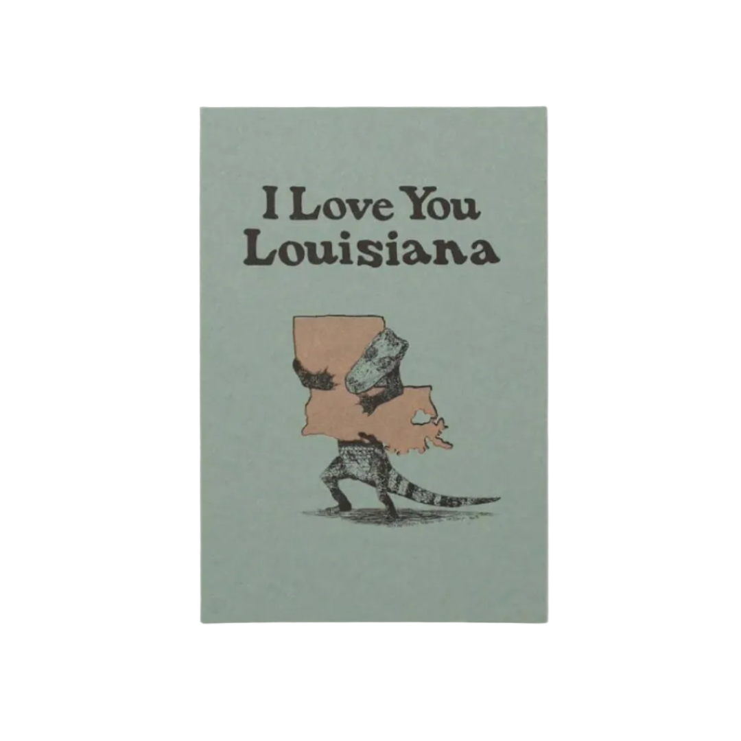 I Love You Louisiana Riso Postcard - DNO