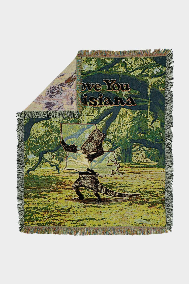 I Love You Louisiana Throw - Blanket - DNO