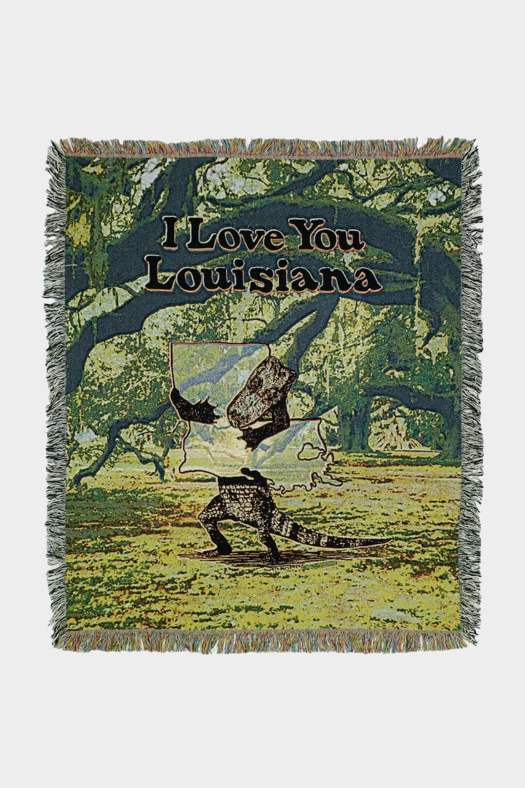 I Love You Louisiana Throw - Blanket - DNO