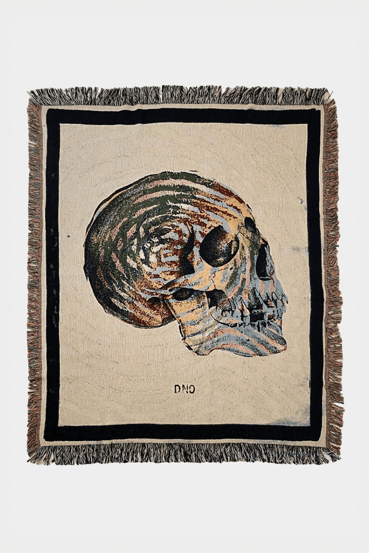 Spiral Skull Throw Blanket