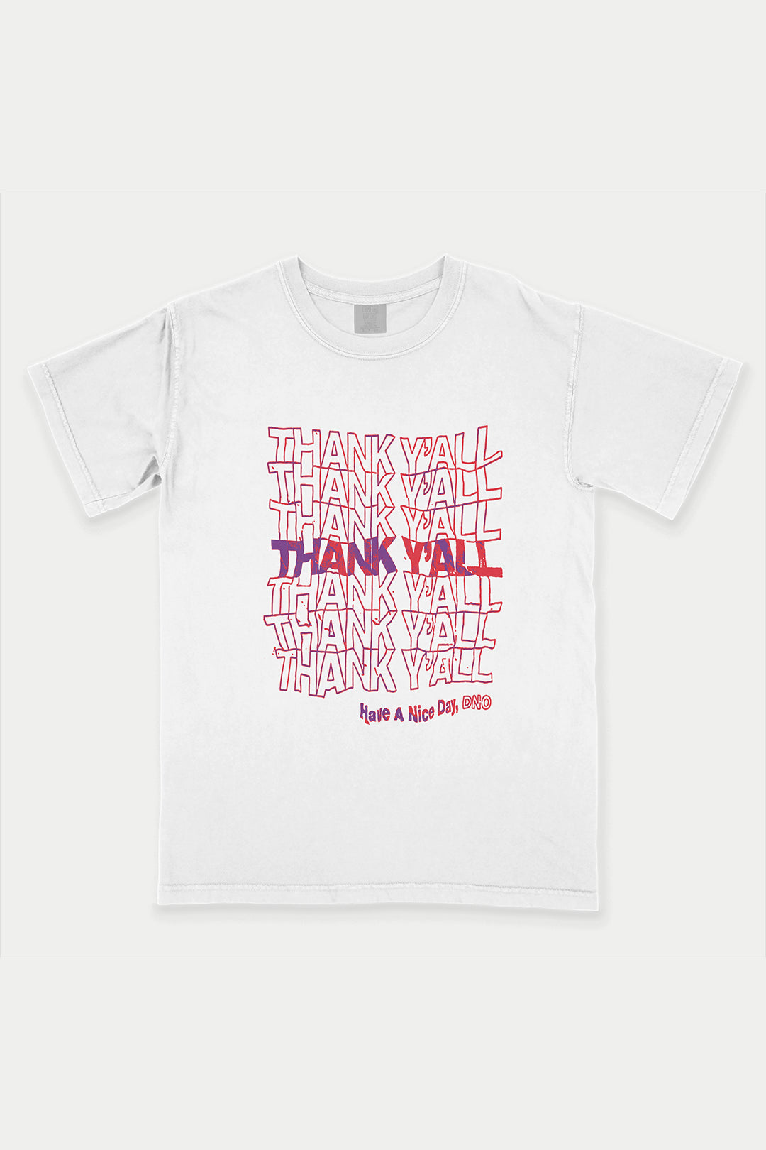 Thank Y'all T-Shirt - Shirt - DNO#color_white-red