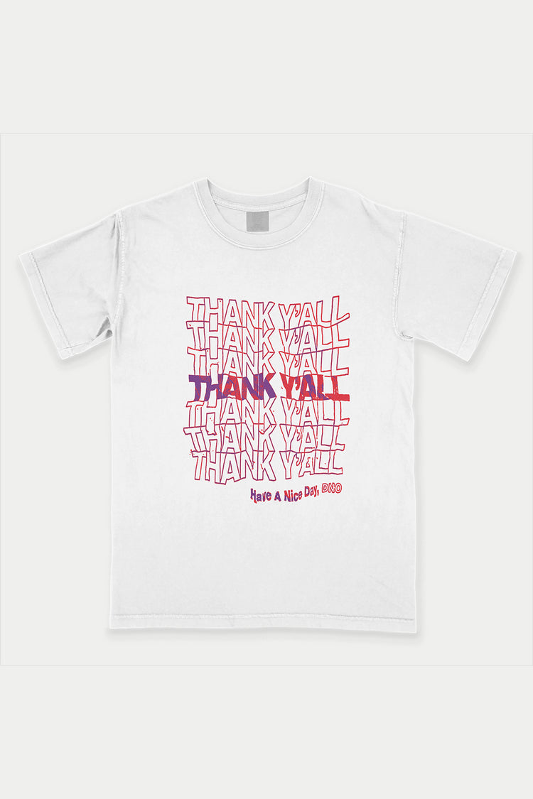 Thank Y'all T-Shirt - Shirt - DNO#color_white-red